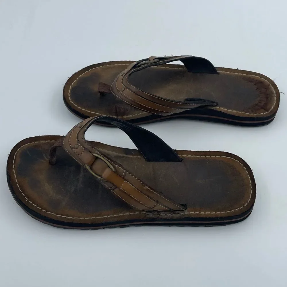 Clarks Nerice Brown Thong Flip Flop Sandals